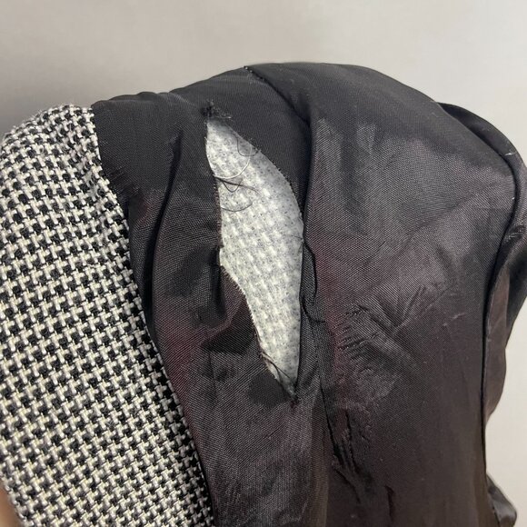 Vintage Paul Stanley Blazer Jacket Women Black White Single Button‎ Boxy Office - Picture 10 of 16